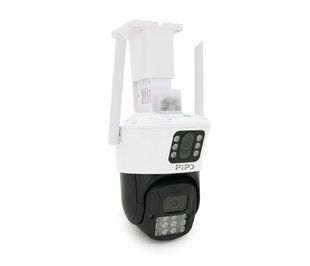 4+4Мп Wi-Fi/LAN відеокамера з двома об'єктивами вулична SD/картка PP-IPC34D4MP20 PTZ 2.8mm ICSee 28320 фото