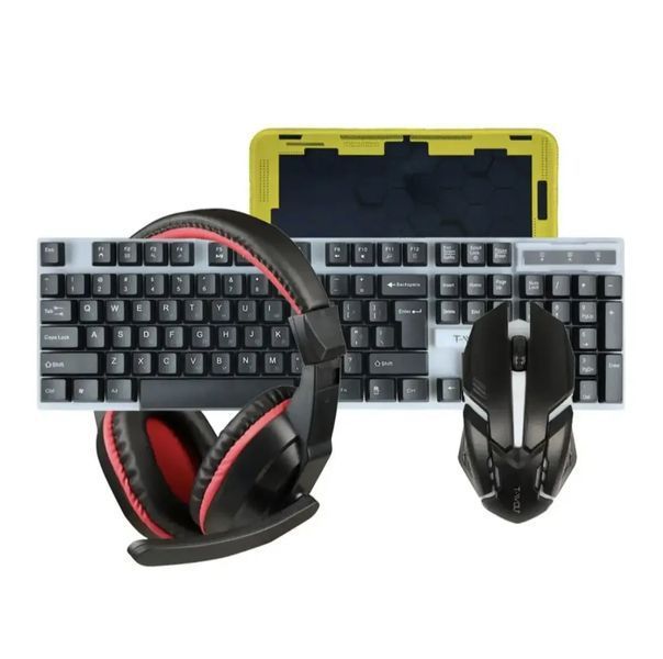 Игровой комплект Gaming Combo 4-in-1 T-Wolf TF-240 (клавиатура, мышь, наушники, коврик) TF-240 фото