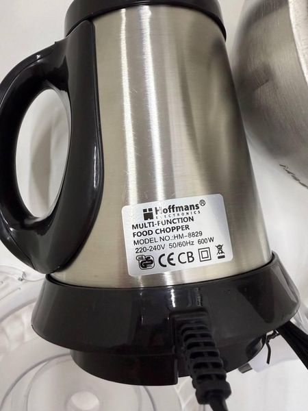 Кухонний подрібнювач Hoffmans 600W &mdash; м&rsquo;ясорубка з чашею 3 л 11225 фото