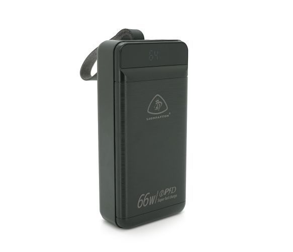 Павербанк Powerbank LIONPATTON L45, 40000mAh, QC3.0, MicroUSB, Type-C, Lighting, 3xUSB, Чорний 38067 фото