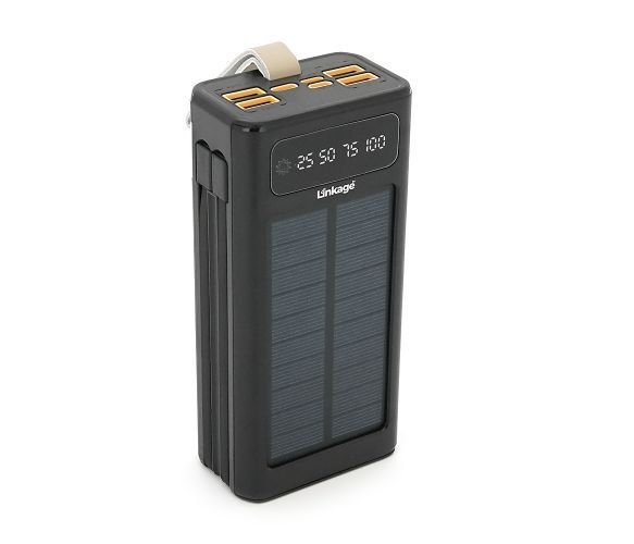 Павербанк Power bank Linkage LKP-47, Solar 50000mAh, 22.5W, Кабелi Туре-С+Lighting Чорний 44547 фото