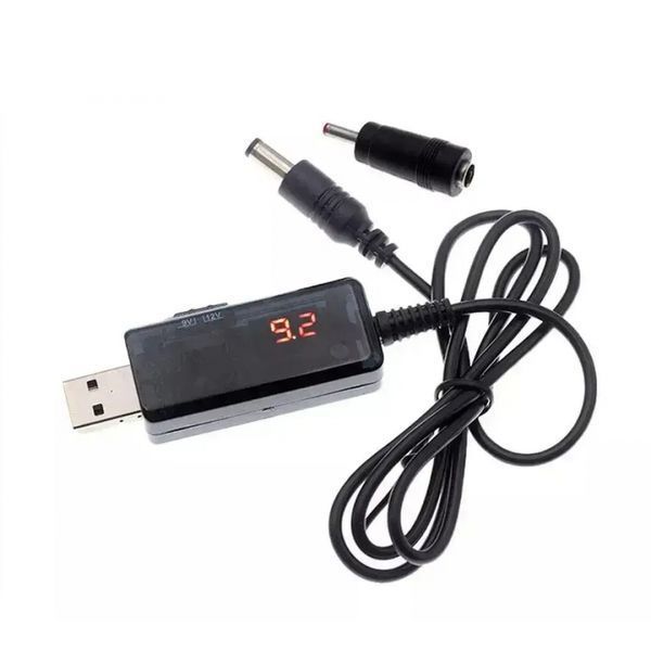 Кабель підвищуючий USB 5V - DC to 9V/12V з перемикачем, для підключення Wi-Fi роутера 17024 фото
